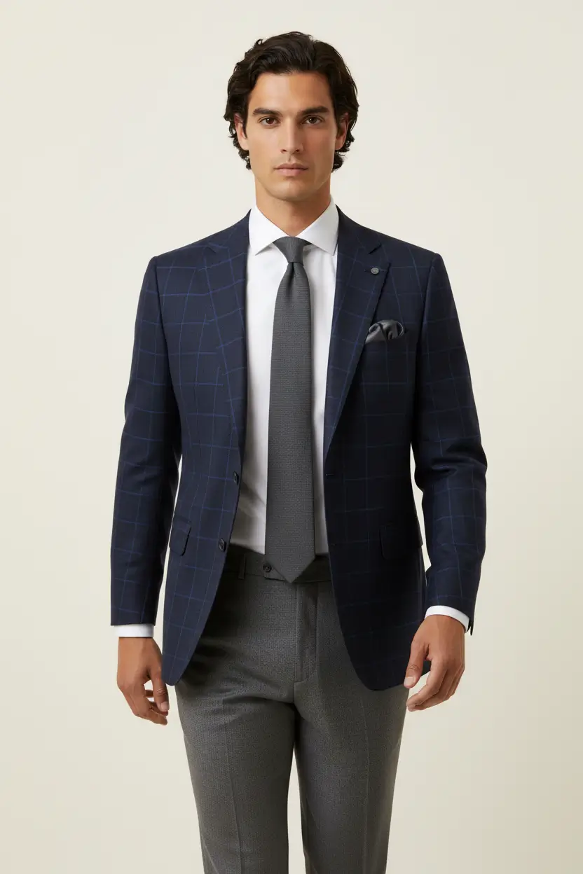 Men's Navy Blue Jacket Blazer / Sport Coat Image 1