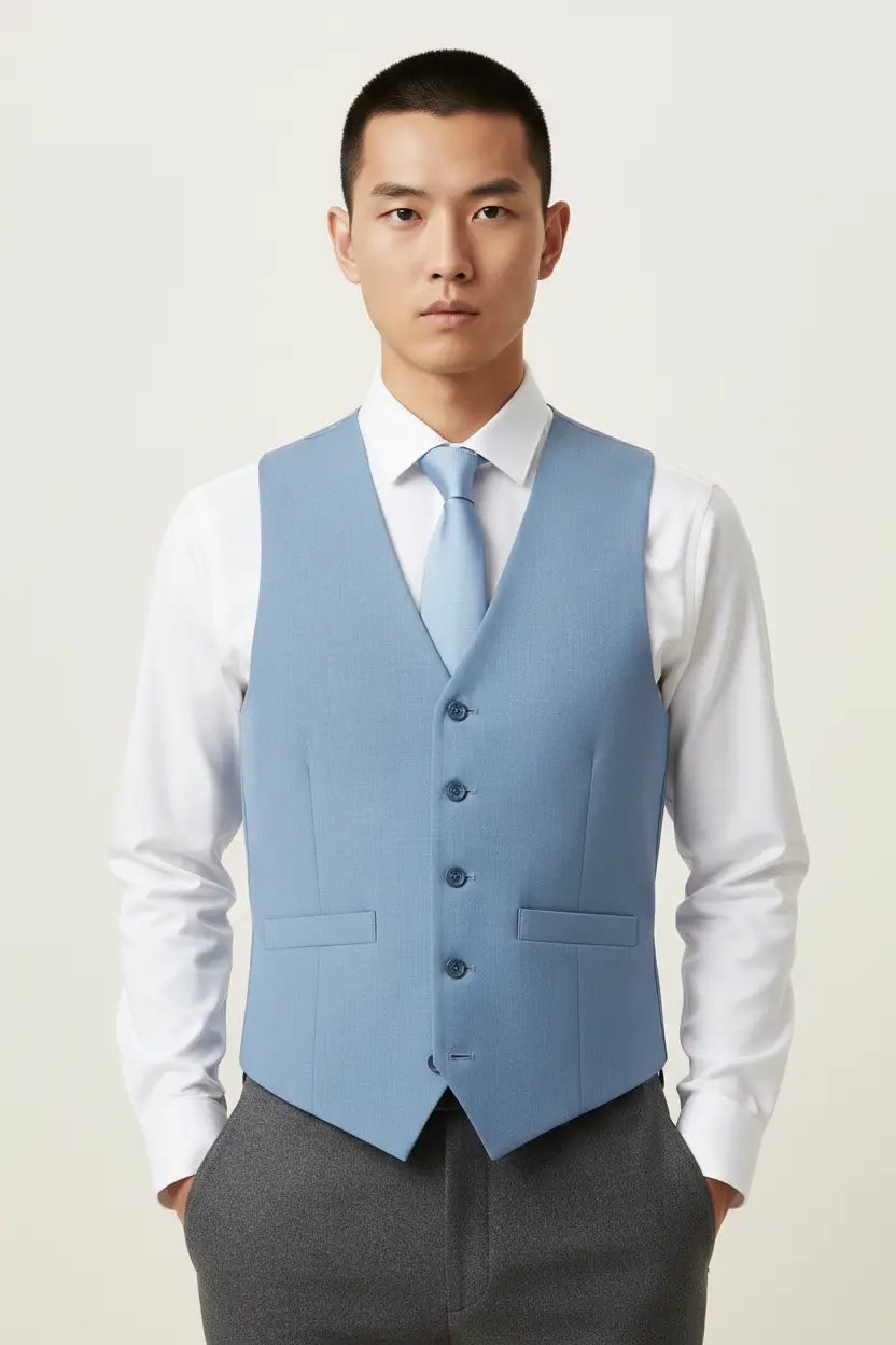 Men's Dusty Blue Vest
