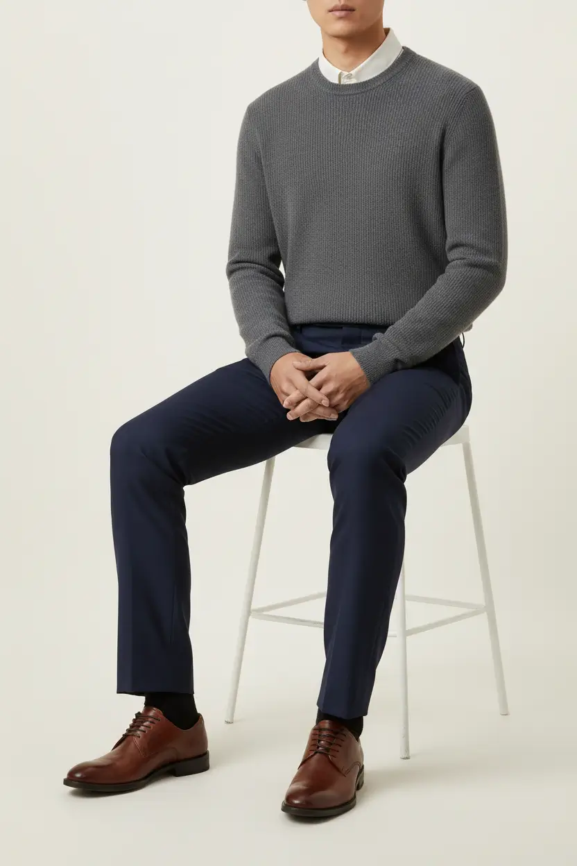 Men's Ink Blue Pant Image 1