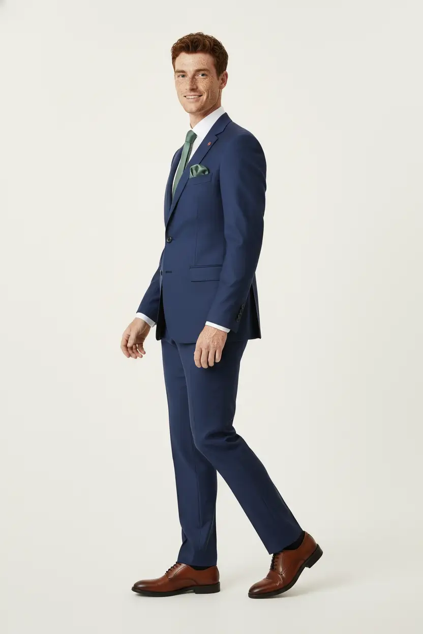 Men's Ink Blue Suit Image 2