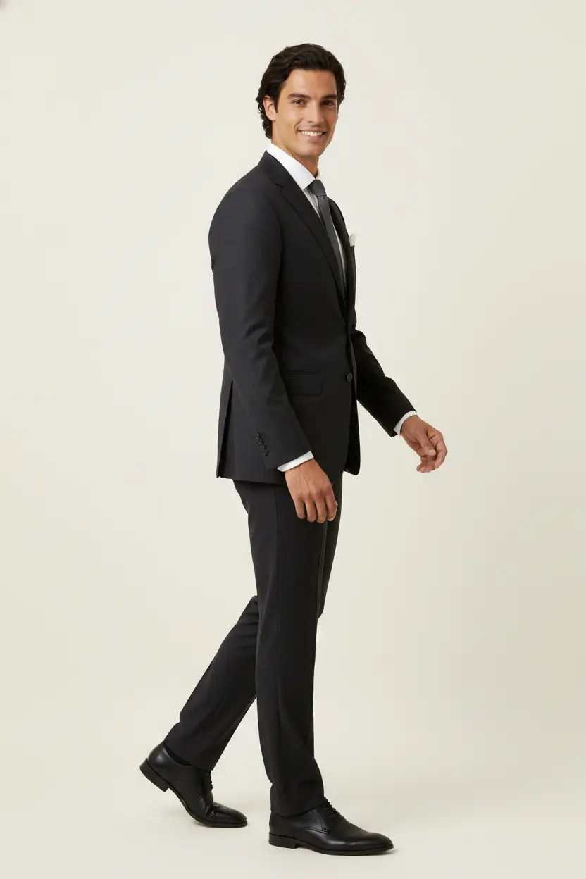 Men's Black Suit Slim Fit & Regular Fit Image 2