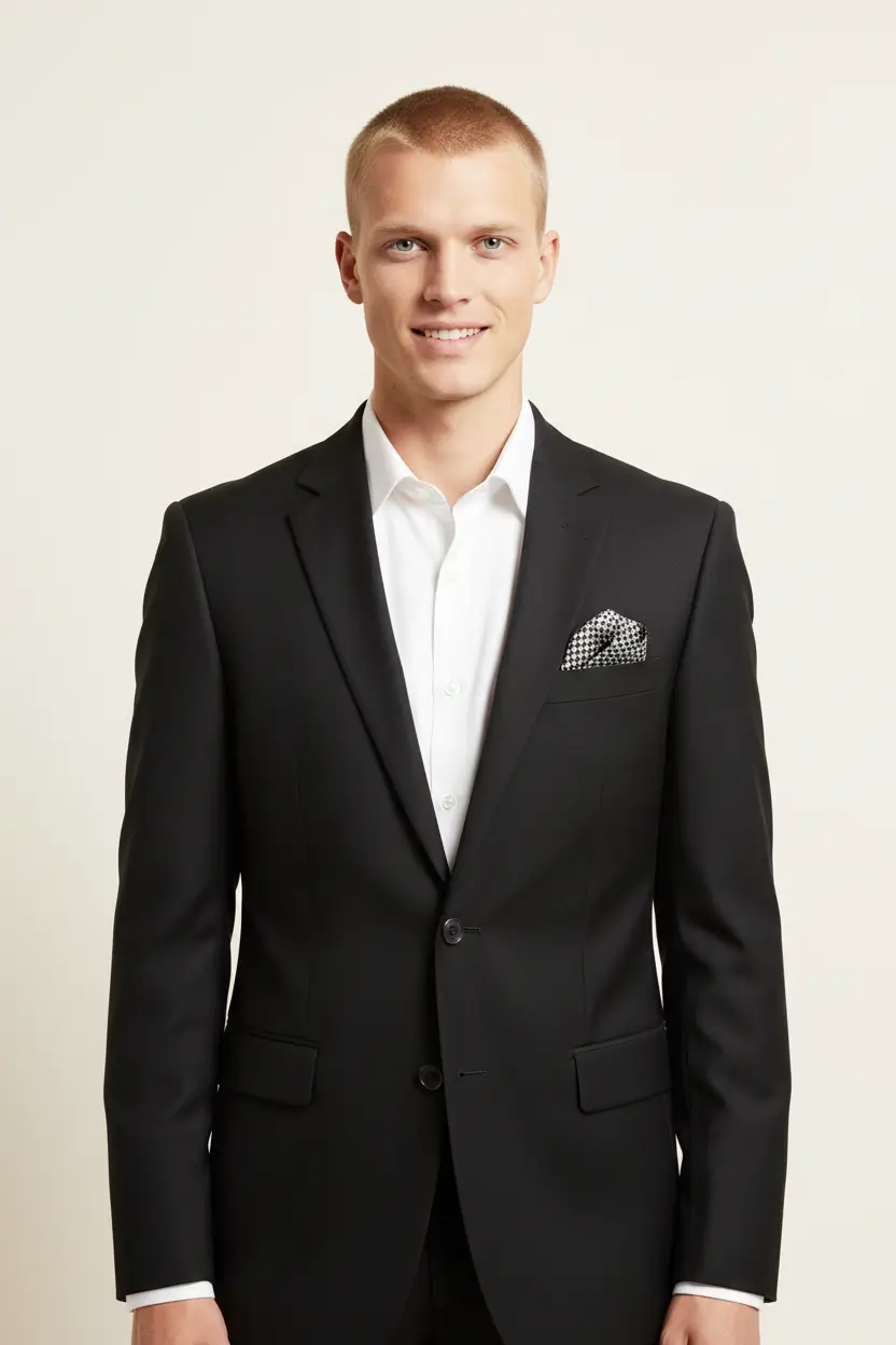 Men's Solid Black Jacket Blazer/Sport Coat Image 1