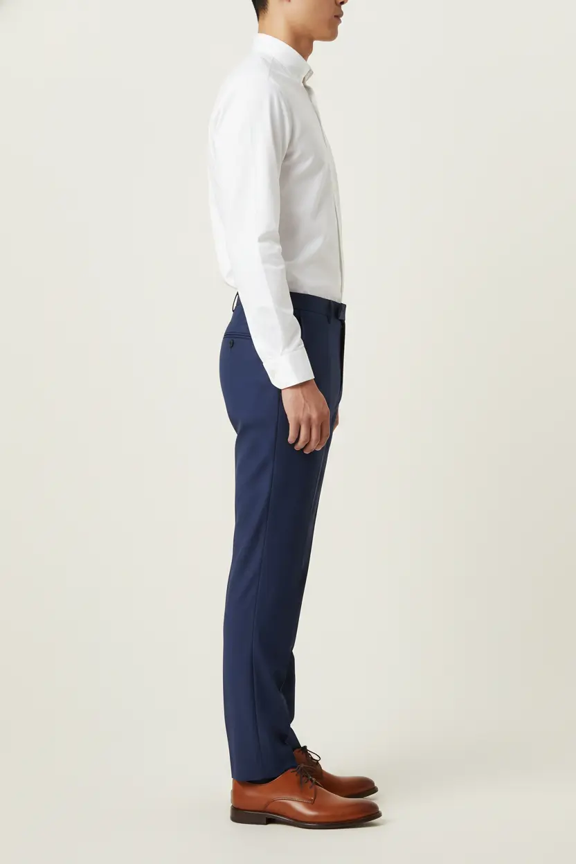 Men's French Blue Classic/Slim Pants Image 2