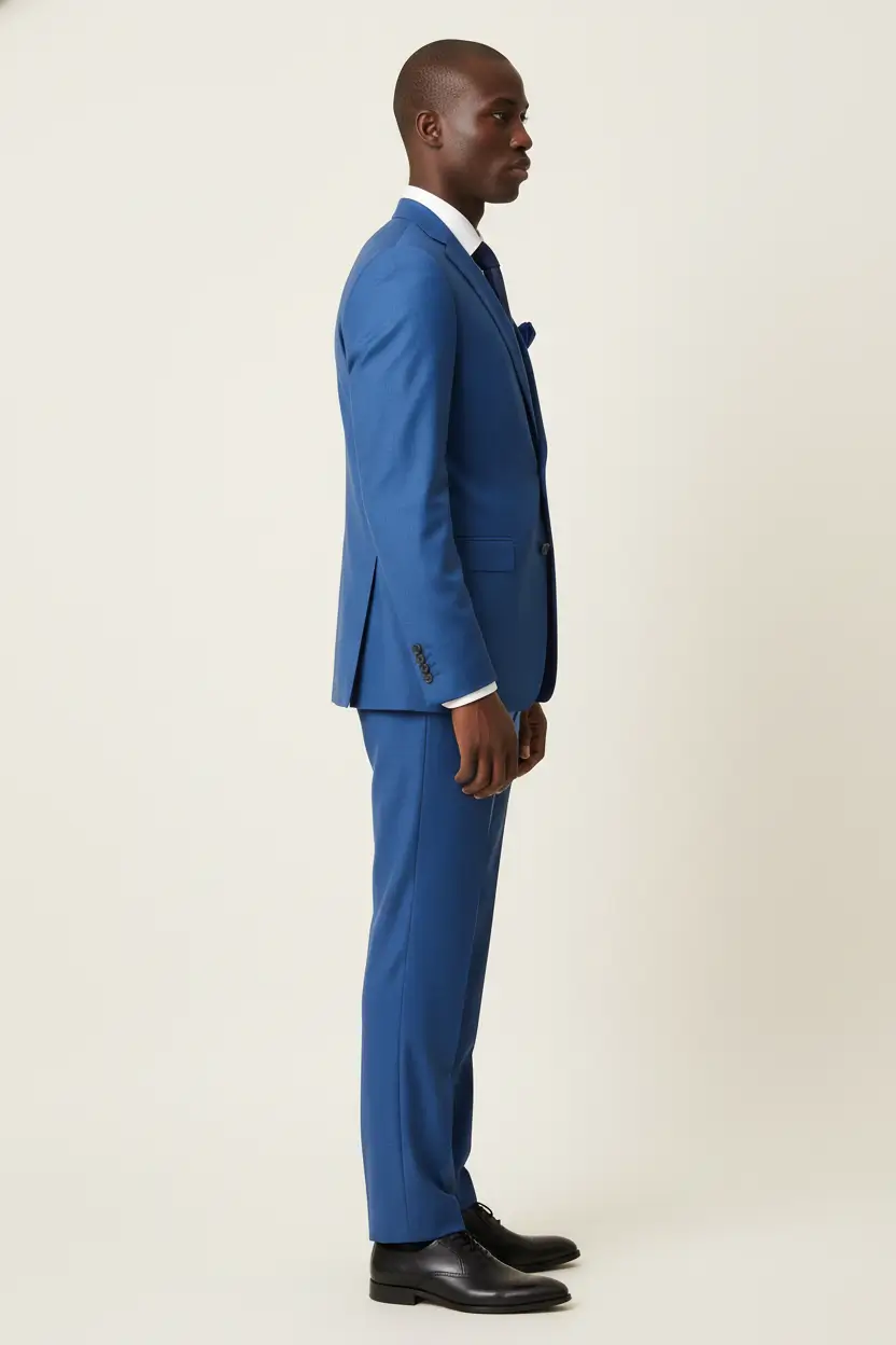 Men's Teal Blue Suit Slim Fit Image 2