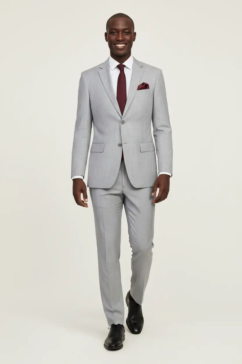 Light Gray Slim Fit Suit
