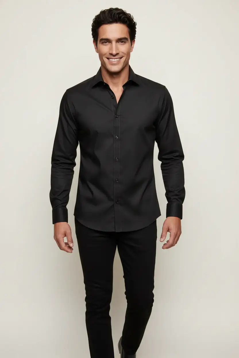 Black Dress Shirt Image 1