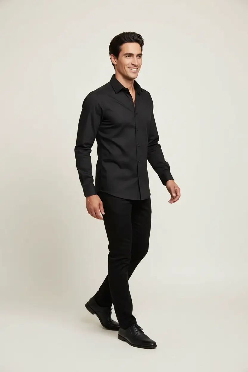 Black Dress Shirt Image 2