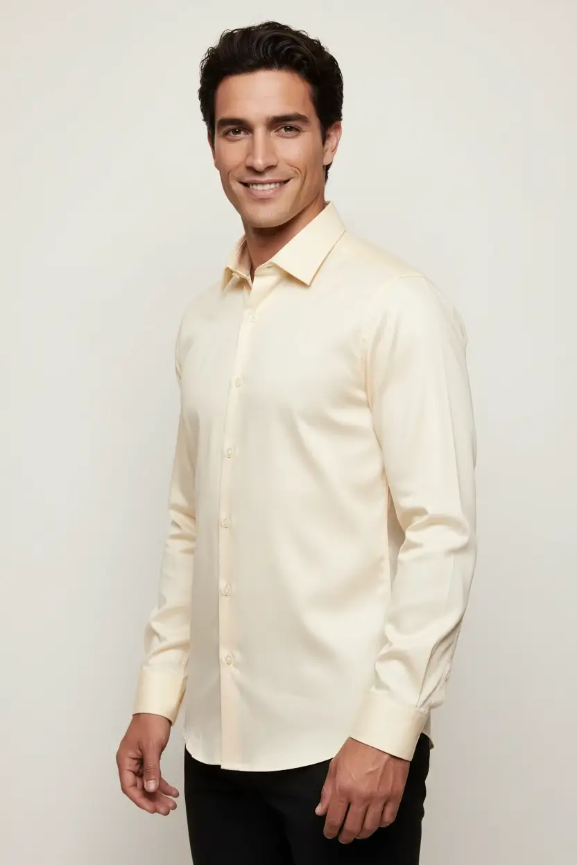 Ecru Dress Shirt Image 2