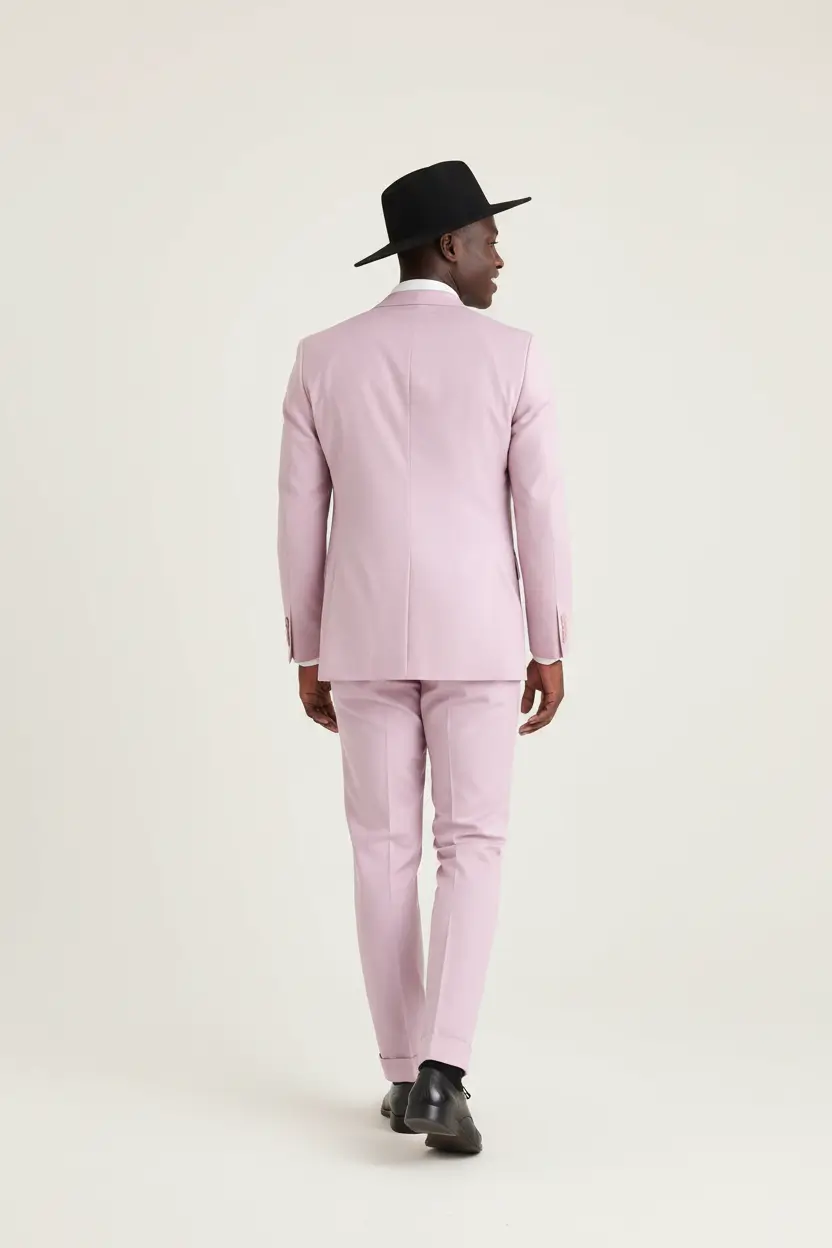 Men's Light Pink Suit Image 2