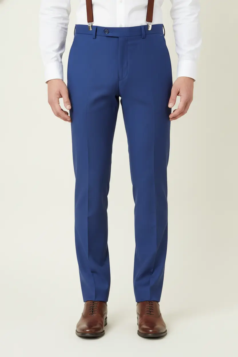 French Blue Suit Pants Seperates Image 1