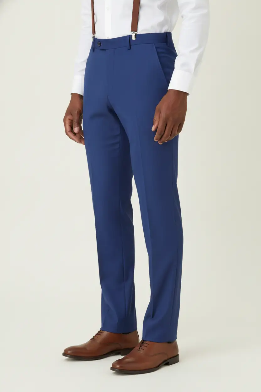 French Blue Suit Pants Seperates Image 2
