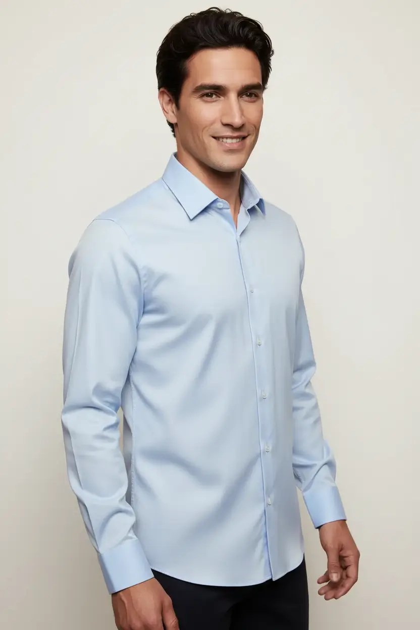 Sky Blue Dress Shirt Image 2