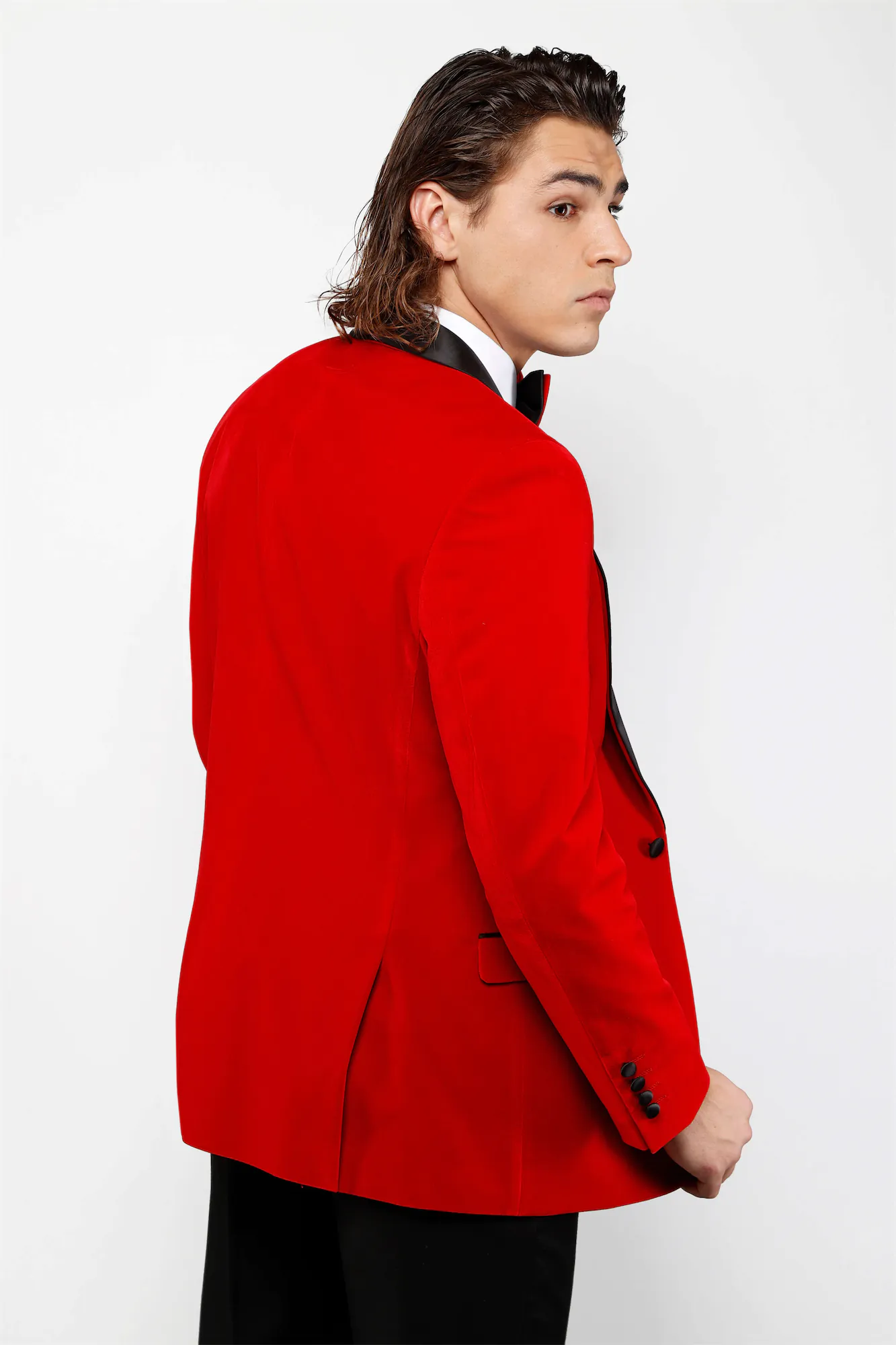 Red Velvet Slim Fit 2-Piece Shawl Lapel Tuxedo Suit Alex_Red_Velvet