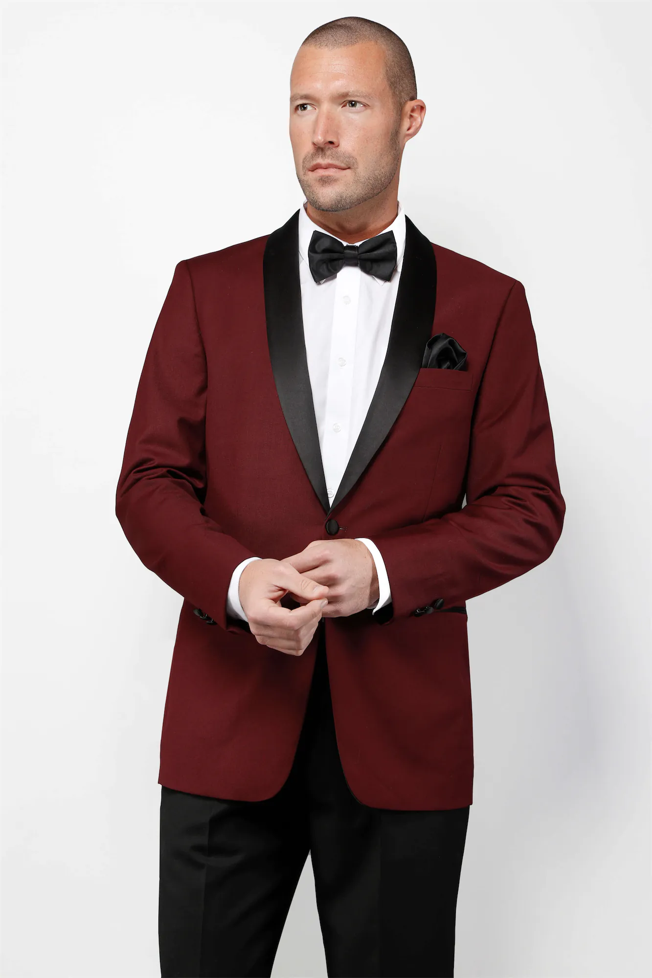 Burgundy Slim Fit 2-Piece Shawl Lapel Tuxedo Suit Dan_Burg_Shawl