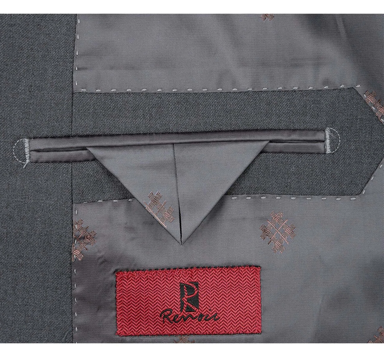 Gray 2-Piece Slim Fit Notch Lapel Solid Suit Stephan_Chr_Gray