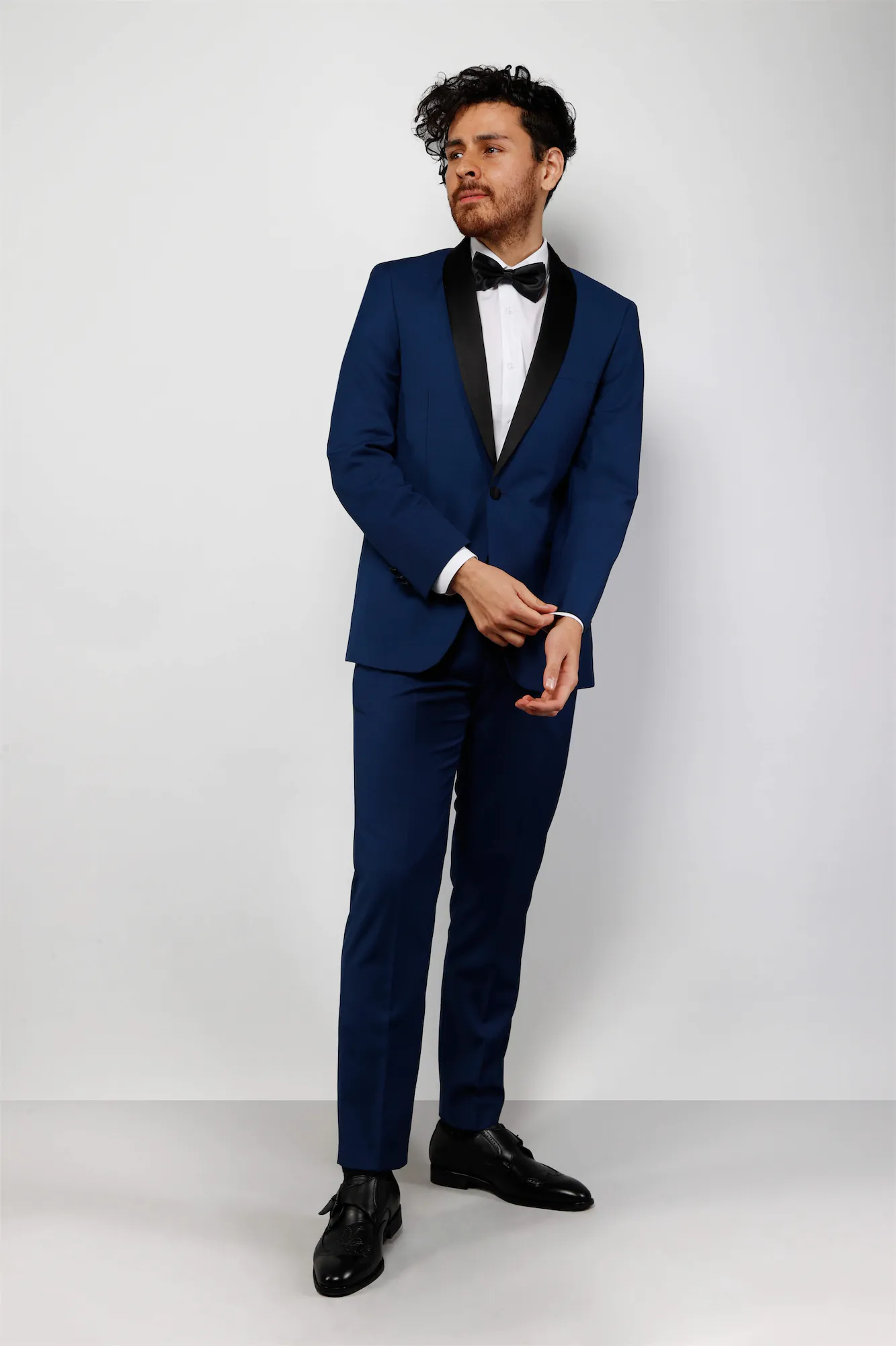French Blue Satin Notched 2-Piece Tuxedo Suit Jon_French_Blue