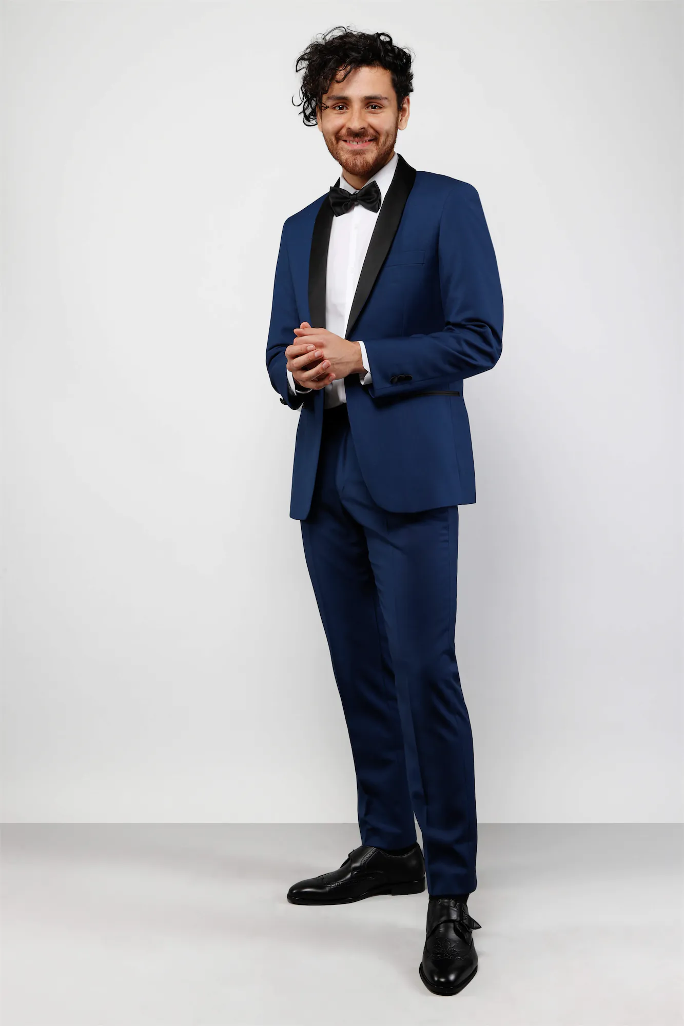 French Blue Satin Notched 2-Piece Tuxedo Suit Jon_French_Blue