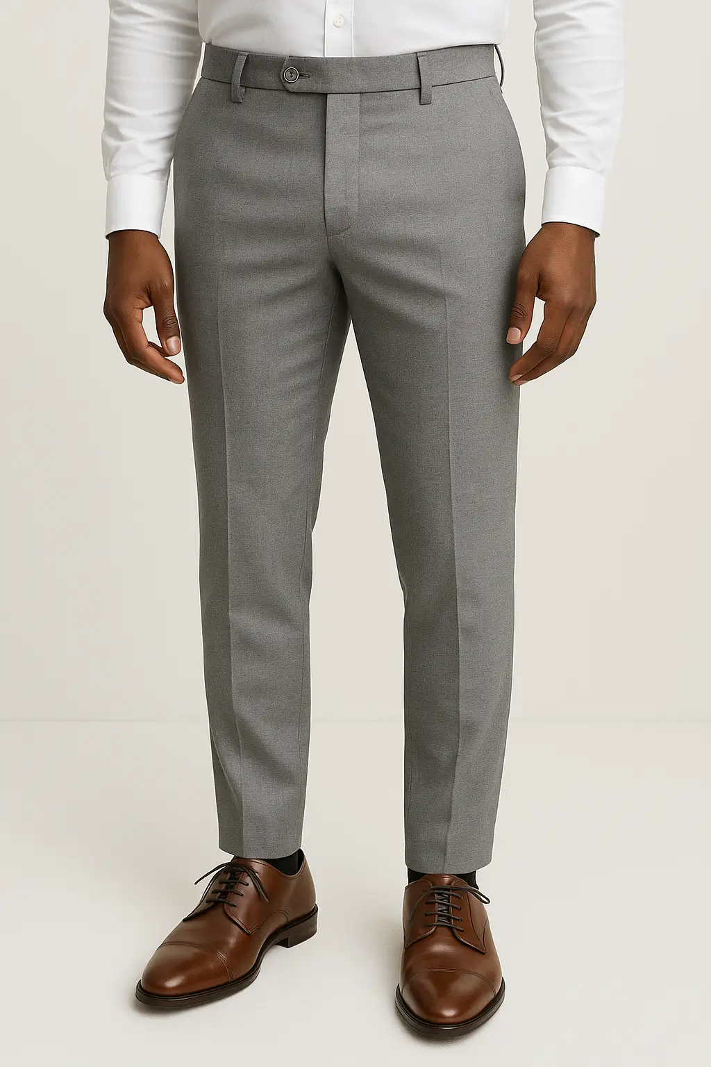 Light Grey Suit Pants Image 1