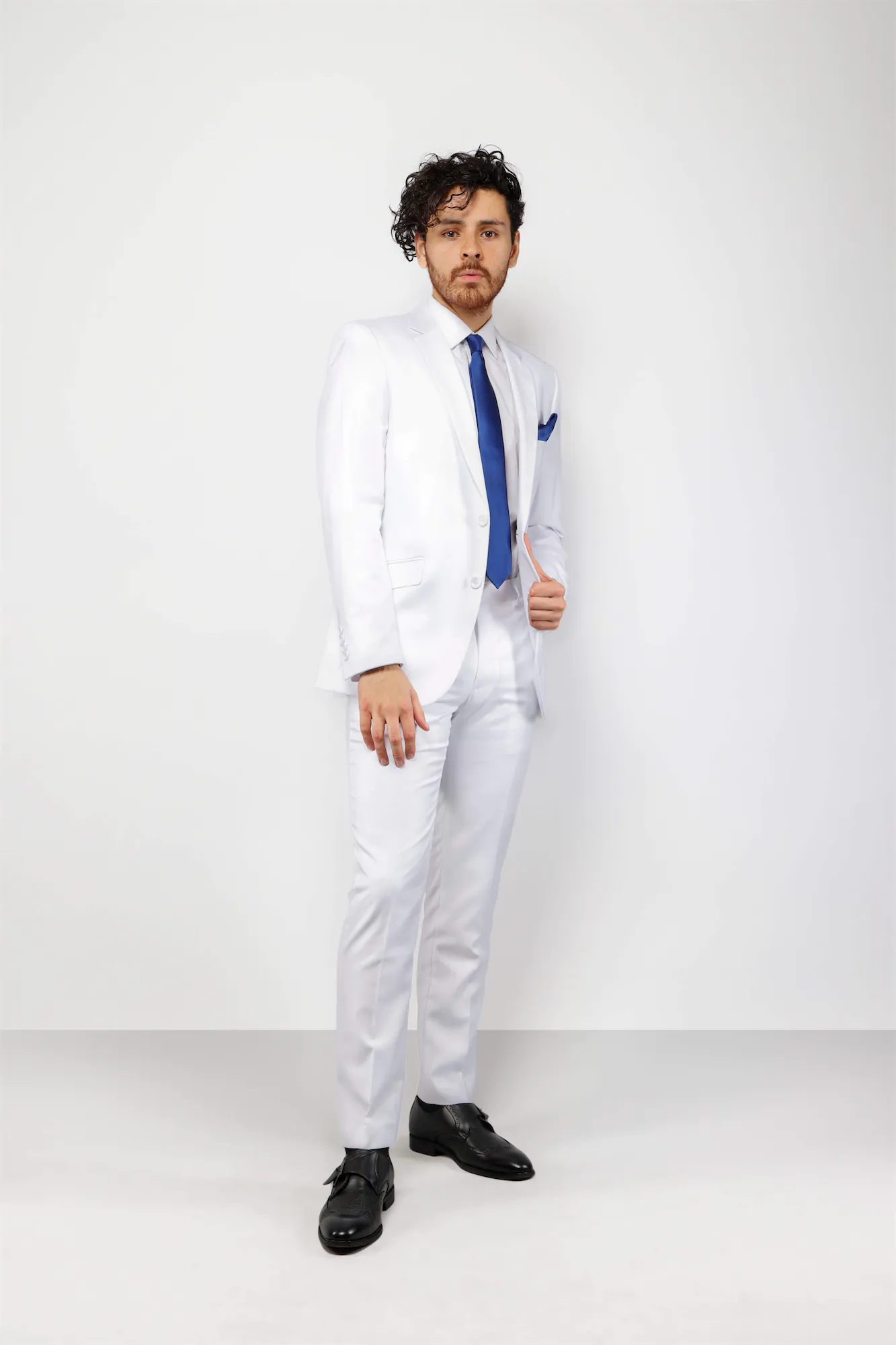 White 2-Piece Single Breasted Notch Lapel Suit Jon_White_Suit